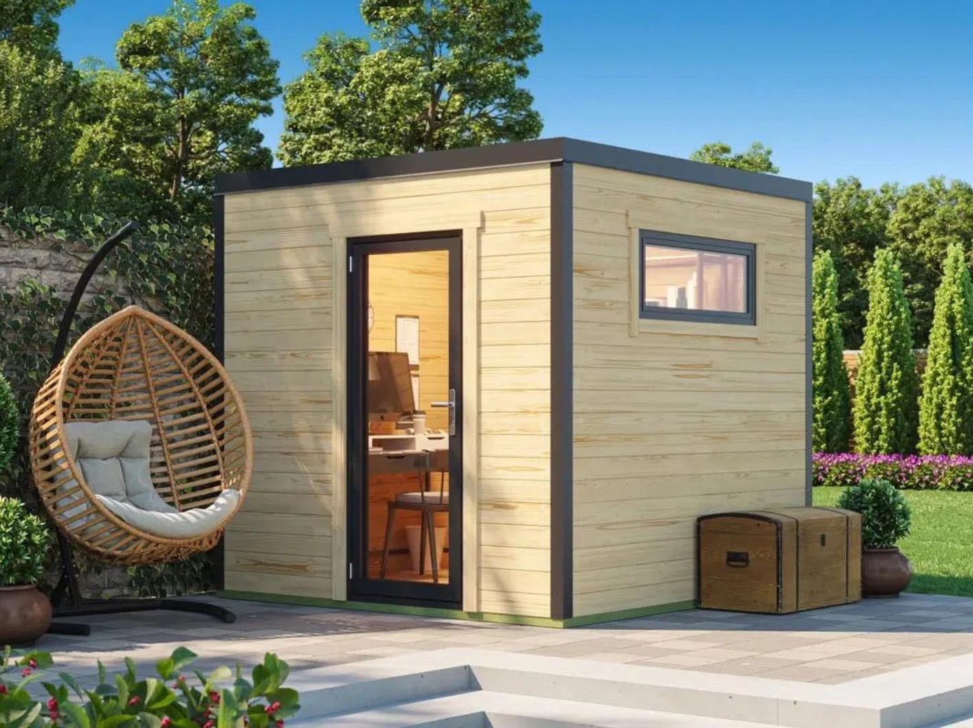 Tuinhuis Sardinia 1 250 x 250 cm - Afbeelding 1